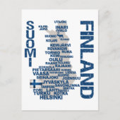 FINLAND MAP BRIEFKAART (Voorkant)