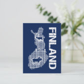  FINLAND MAP BRIEFKAART (Staand voorkant)