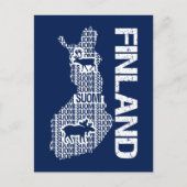 FINLAND MAP BRIEFKAART (Voorkant)