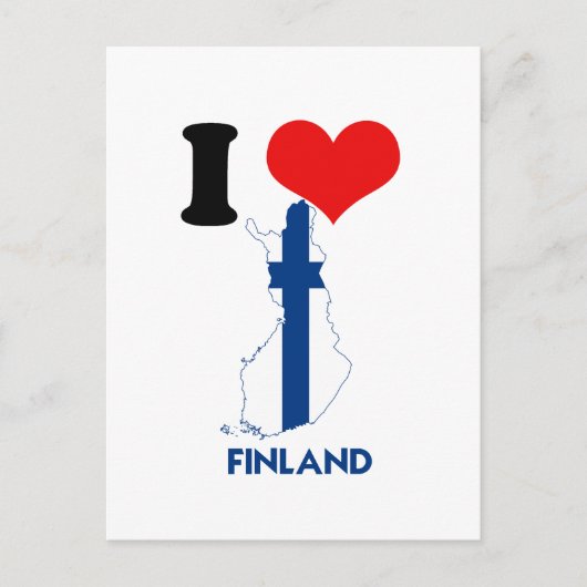 FINLAND MAP BRIEFKAART (Voorkant)