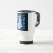 FINLAND MAP-mok - kies stijl en kleur Reisbeker (Voorkant rechts)