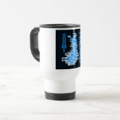 FINLAND MAP-mok - kies stijl en kleur Reisbeker (Voorkant links)