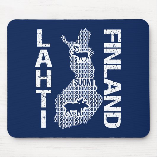 FINLAND MAP mousepad - Lahti Muismat (Voorkant)