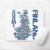 FINLAND MAP mousepad Muismat (Met muis)