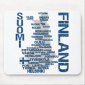 FINLAND MAP mousepad Muismat (Voorkant)