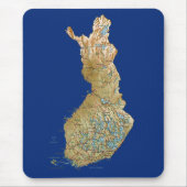 Finland Map Mousepad Muismat (Voorkant)
