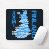 FINLAND MAP mousepad Muismat (Met muis)