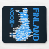 FINLAND MAP mousepad Muismat (Voorkant)