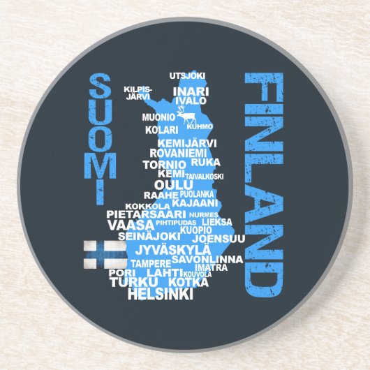 FINLAND MAP ONDERZETTER (Voorkant)