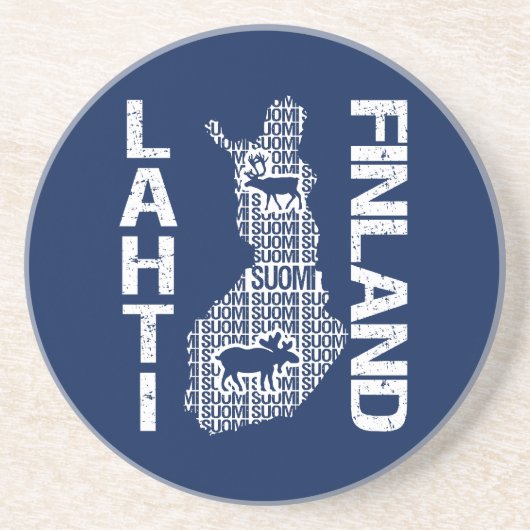 FINLAND MAP onderzetter - Lahti (Voorkant)