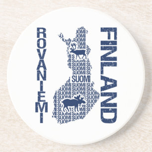 FINLAND MAP onderzetter - Rovaniemi