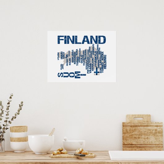 FINLAND MAP POSTER (Keuken)