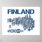 FINLAND MAP POSTER (Voorkant)
