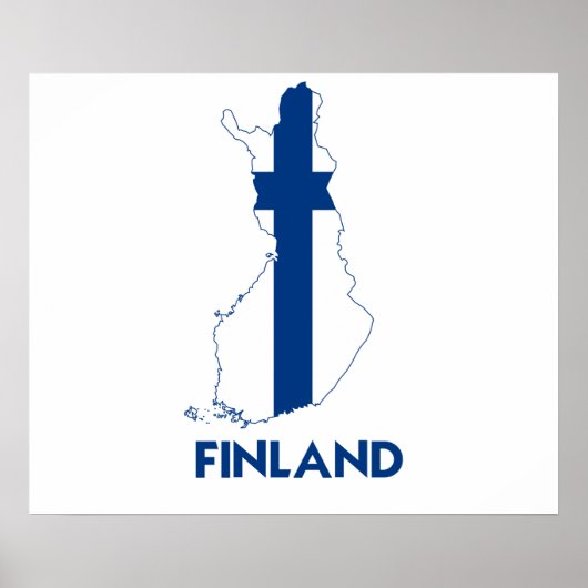 FINLAND MAP POSTER (Voorkant)