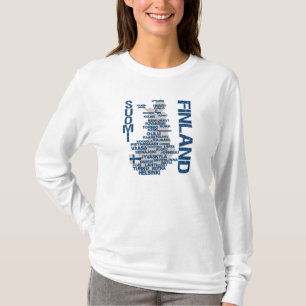 FINLAND MAP-shirt - kies stijl en kleur T-shirt