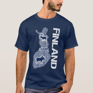 FINLAND MAP-shirt - kies stijl en kleur T-shirt