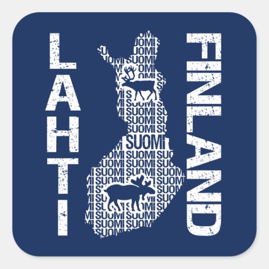 FINLAND MAP stickers - Lahti (Voorkant)