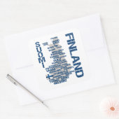 FINLAND MAP-stickers Vierkante Sticker (Envelop)