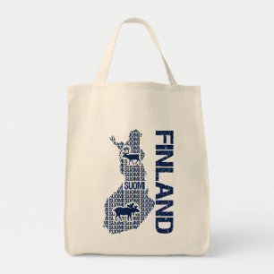 FINLAND MAP-tas - kies stijl Tote Bag