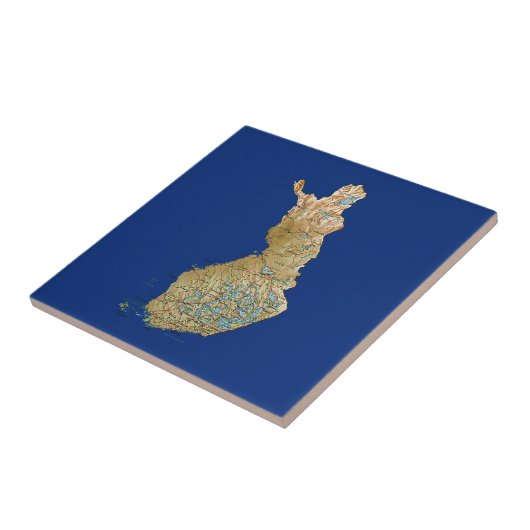 Finland Map Tile Tegeltje (Zijkant)