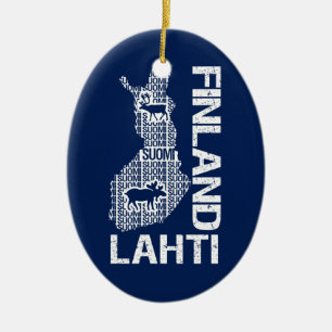 FINLAND MAP-versiering - Lahti - aanpasbaar Keramisch Ornament