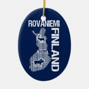 FINLAND MAP-versiering - Rovaniemi - aanpasbaar Keramisch Ornament