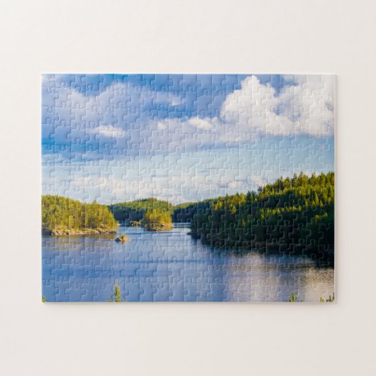 Finland-meer in de zomer legpuzzel (Horizontaal)