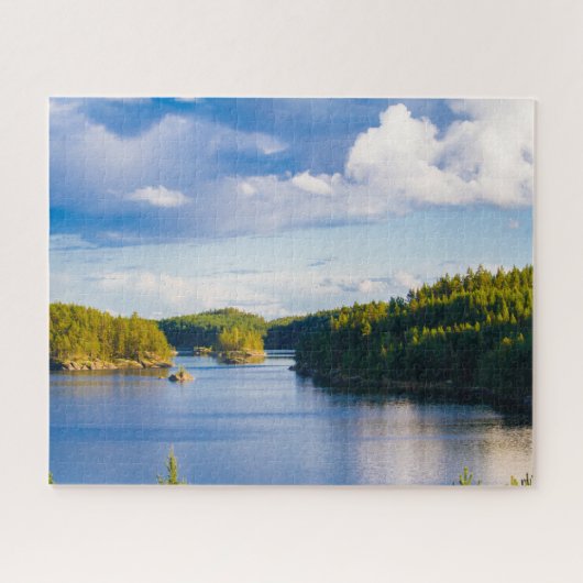 Finland meer in de zomer legpuzzel (Horizontaal)