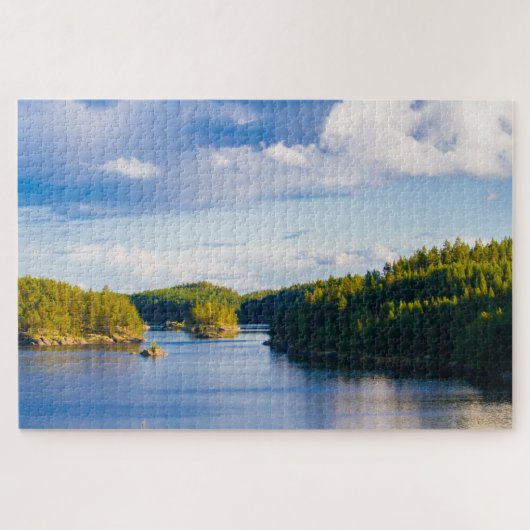 Finland meer in de zomer legpuzzel (Horizontaal)