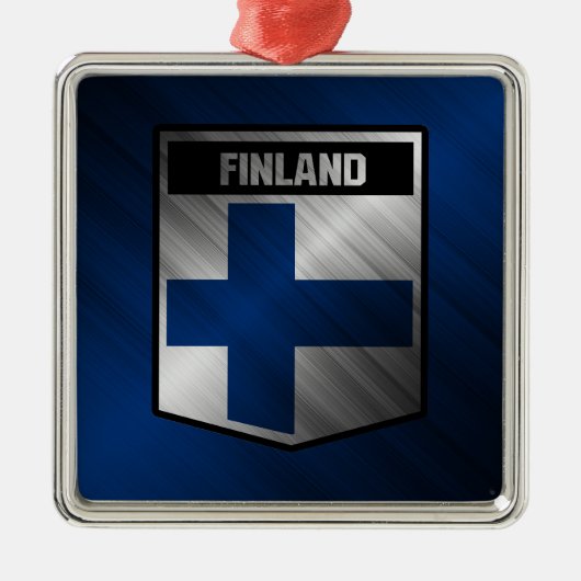 Finland Metalen Ornament (Voorkant)
