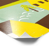 Finland, midden eeuw, modern reisposter foto afdruk (Hoek)