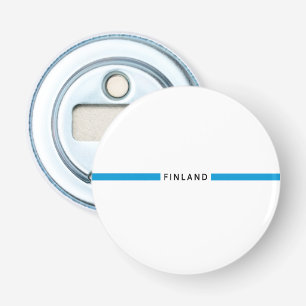 Finland minimalistische vlag button flesopener