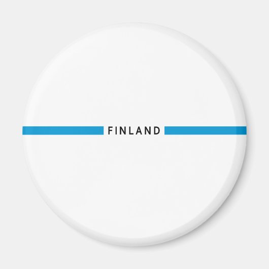 Finland minimalistische vlag magneet (Voorkant)