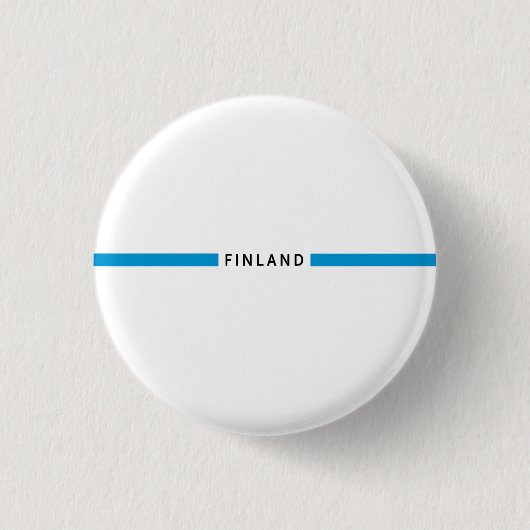 Finland minimalistische vlag ronde button 3,2 cm (Voorkant)