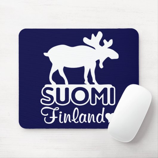 Finland Moose mousepad Muismat (Met muis)