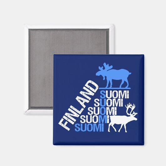 Finland Moose & Reindeer magnet (Voorkant / Achterkant)