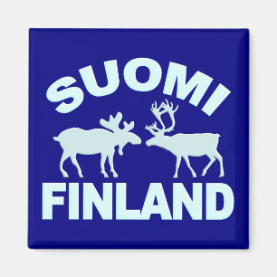 Finland Moose & Reindeer magnet