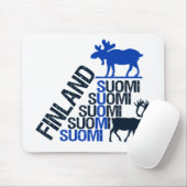 Finland Moose & Reindeer mousepad Muismat (Met muis)