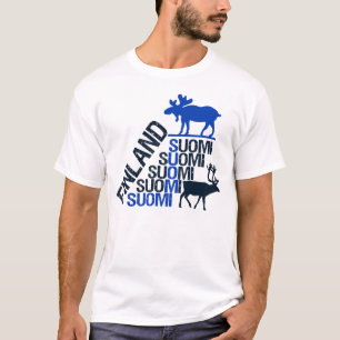 Finland Moose & Reindeer shirt - kies stijl