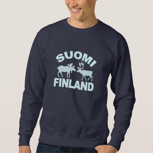 Finland Moose & Reindeer shirt - kies stijl (Voorkant)