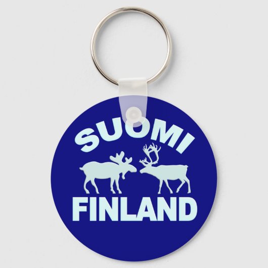 Finland Moose & Reindeer sleutelhanger (Voorkant)