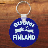 Finland Moose & Reindeer sleutelhanger (Voorkant)