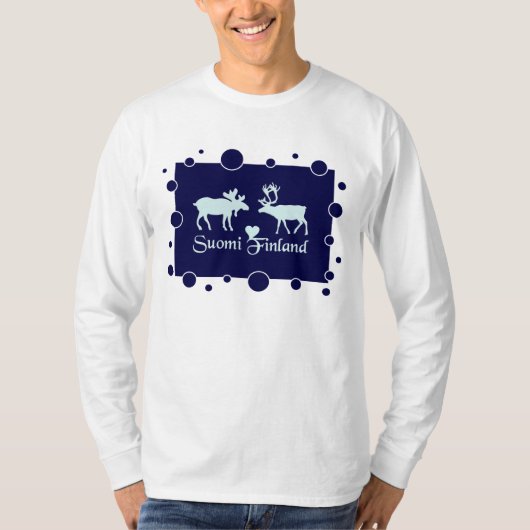 Finland Moose & Reindeer T-shirt (Voorkant)