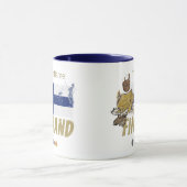 Finland Moose  Vlaggetent Retro Souvenir Mok (Midden)