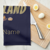 Finland Moose  Vlaggetent Retro Souvenir Theedoek (Quarter Fold)