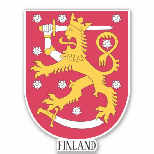 finland nationaal wapenschild sticker (Voorkant)