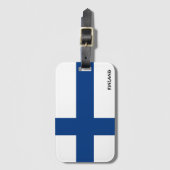 Finland National Flag Patriotic Bagagelabel (Voorkant (verticaal))