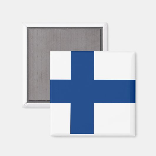 Finland National World Flag Magneet (Voorkant / Achterkant)