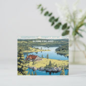 Finland Natuur Illustratie Briefkaart (Staand voorkant)
