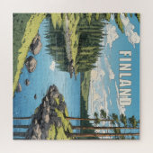 Finland Natuur Illustratie Legpuzzel (Horizontaal)